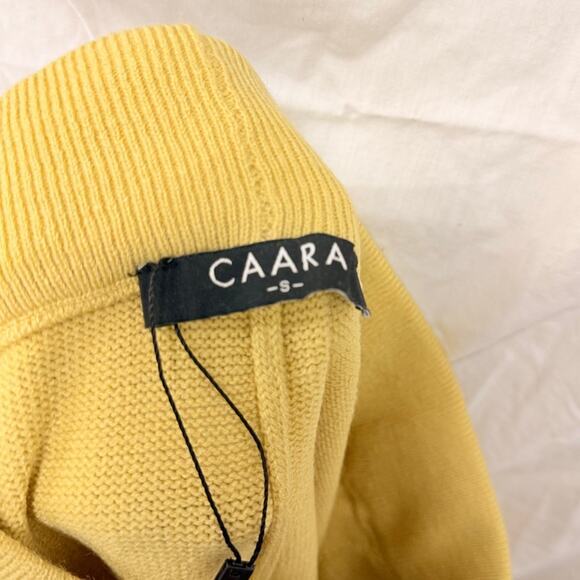 CAARA Wool Blend Mustard Yellow Jogger Pant Small Loungwear Casual Cozy - Picture 6 of 6